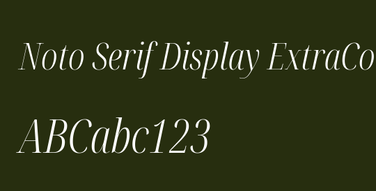 Noto Serif Display ExtraCondensed Light