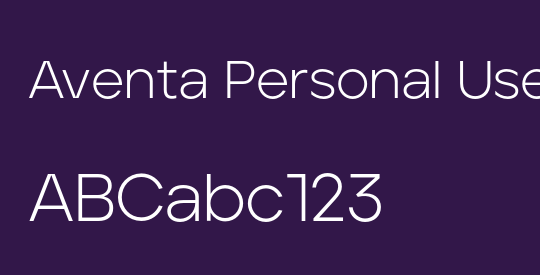 Aventa Personal Use Only