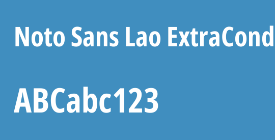 Noto Sans Lao ExtraCondensed