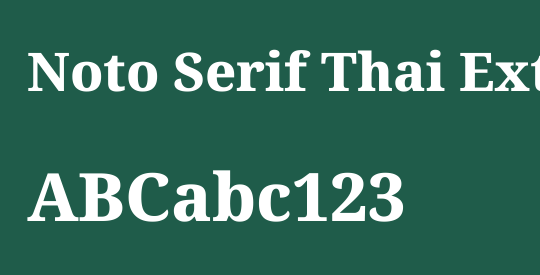 Noto Serif Thai ExtraBold