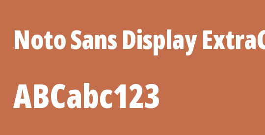Noto Sans Display ExtraCondensed Black