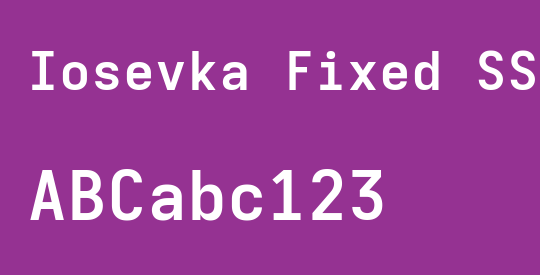 Iosevka Fixed SS11 Extended
