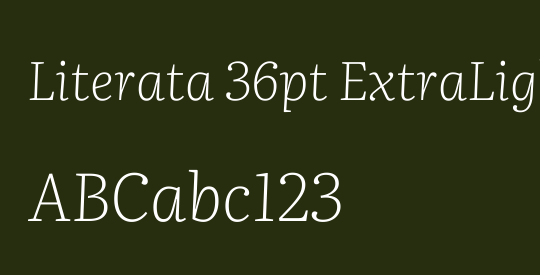 Literata 36pt ExtraLight