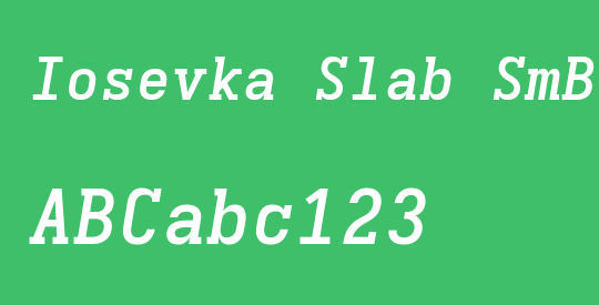 Iosevka Slab SmBdExObl