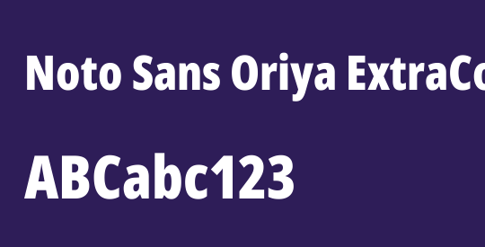 Noto Sans Oriya ExtraCondensed Black