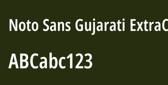 Noto Sans Gujarati ExtraCondensed SemiBold
