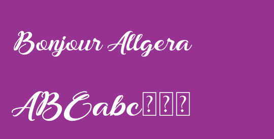 Bonjour Allgera