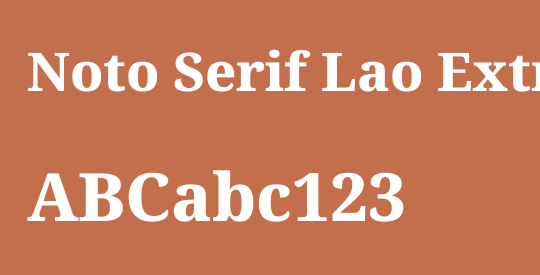 Noto Serif Lao ExtraBold
