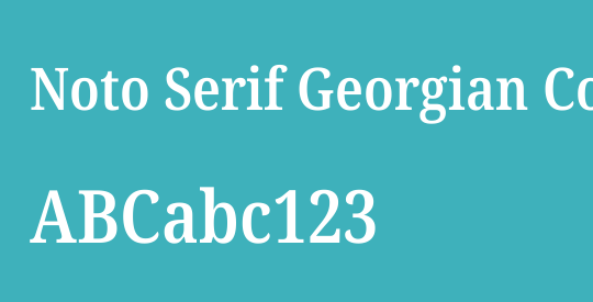 Noto Serif Georgian Condensed SemiBold