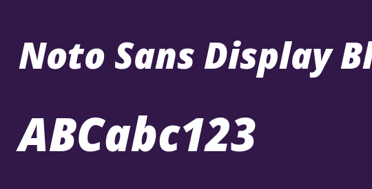 Noto Sans Display Black
