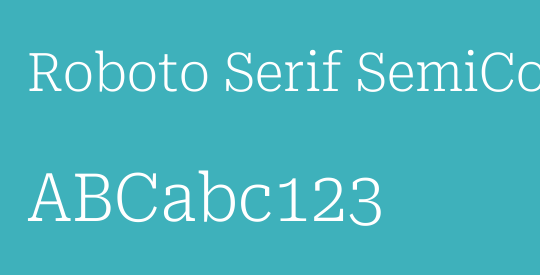 Roboto Serif SemiCondensed ExtraLight