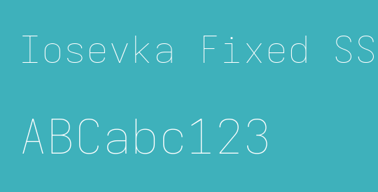 Iosevka Fixed SS04 ThEx