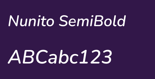 Nunito SemiBold