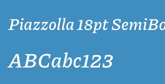 Piazzolla 18pt SemiBold