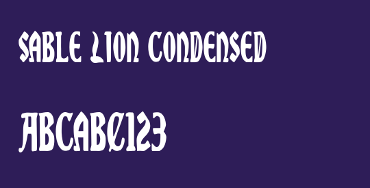 Sable Lion Condensed