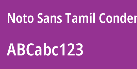 Noto Sans Tamil Condensed SemiBold