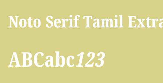 Noto Serif Tamil ExtraCondensed ExtraBold
