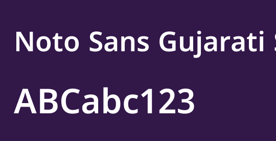 Noto Sans Gujarati SemiBold