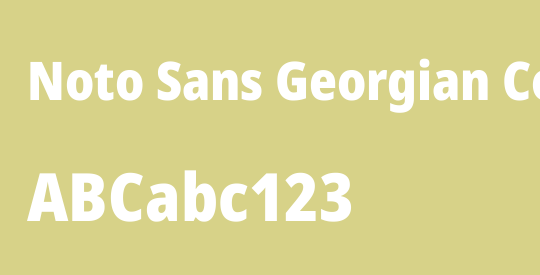 Noto Sans Georgian Condensed Black