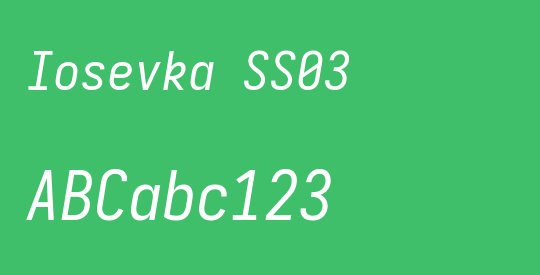 Iosevka SS03