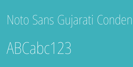 Noto Sans Gujarati Condensed Thin