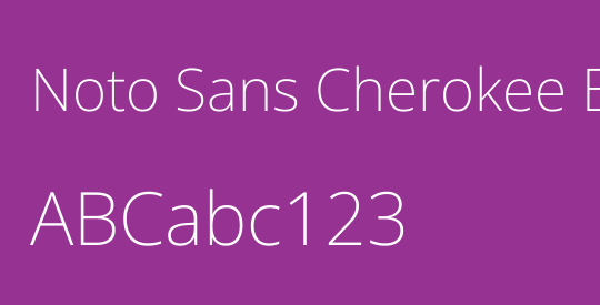 Noto Sans Cherokee ExtraLight
