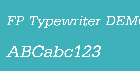 FP Typewriter DEMO