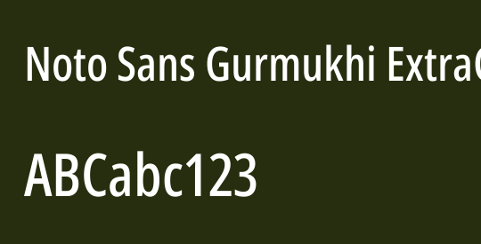 Noto Sans Gurmukhi ExtraCondensed Medium