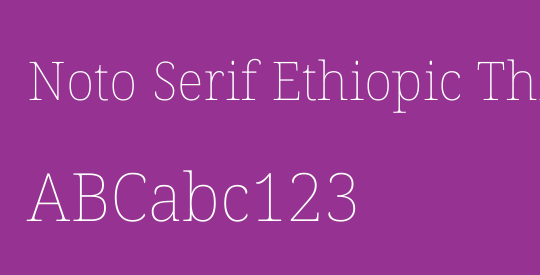 Noto Serif Ethiopic Thin