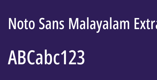 Noto Sans Malayalam ExtraCondensed Medium