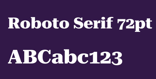 Roboto Serif 72pt SemiExpanded ExtraBold