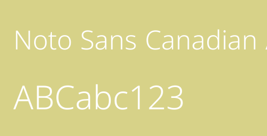 Noto Sans Canadian Aboriginal Light
