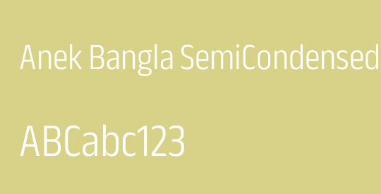 Anek Bangla SemiCondensed Light