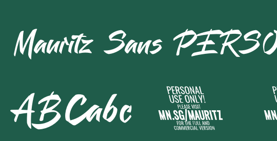 Mauritz Sans PERSONAL USE