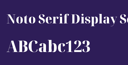 Noto Serif Display SemiCondensed ExtraBold