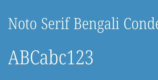 Noto Serif Bengali Condensed Light