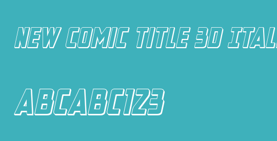 New Comic Title 3D Italic