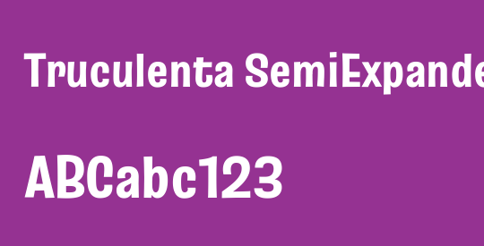 Truculenta SemiExpanded ExtraBold