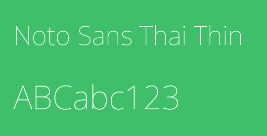 Noto Sans Thai Thin
