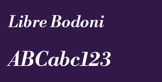 Libre Bodoni