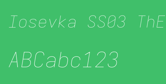 Iosevka SS03 ThExObl