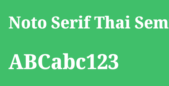Noto Serif Thai SemiCondensed ExtraBold