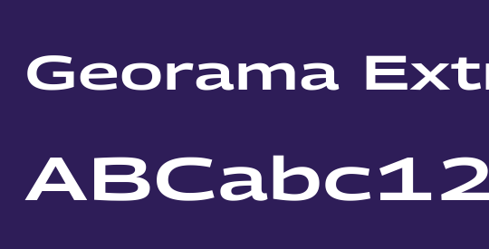 Georama ExtraExpanded SemiBold