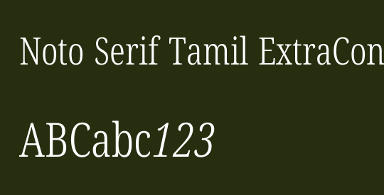 Noto Serif Tamil ExtraCondensed Light