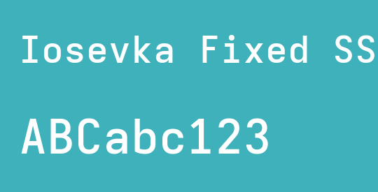 Iosevka Fixed SS03 SmBdEx