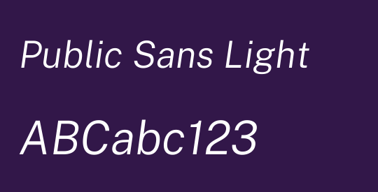 Public Sans Light