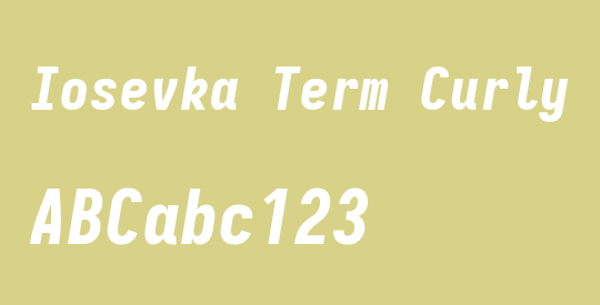 Iosevka Term Curly Heavy