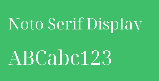 Noto Serif Display