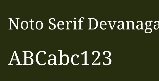 Noto Serif Devanagari