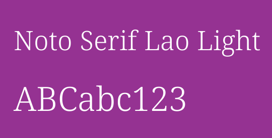 Noto Serif Lao Light